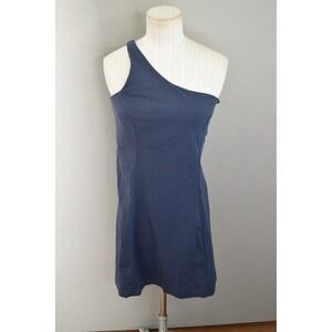 Outdoor Voices One Shoulder Dress Small Navy Athletic Activewear Pickleball